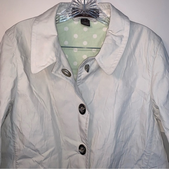 Coach White Trench Coat Classic Lightweight Design 14 - Picture 8 of 8